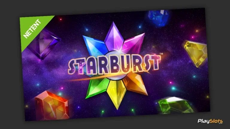 Starburst slot game intro image.
