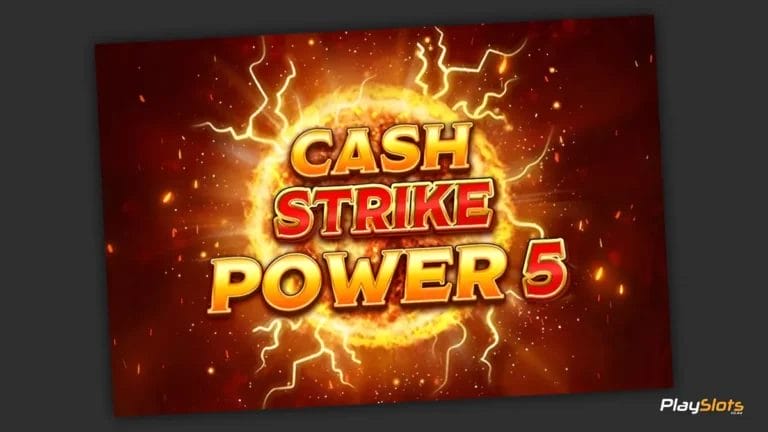Cash Strike Power 5 slot game intro image.