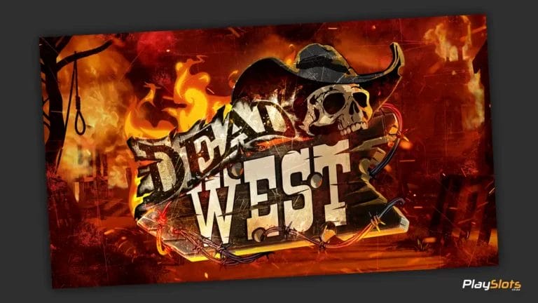 Dead West slot game intro image.