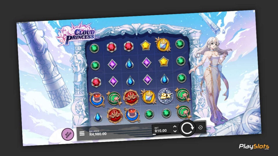 Cloud Princess slot game layout image.
